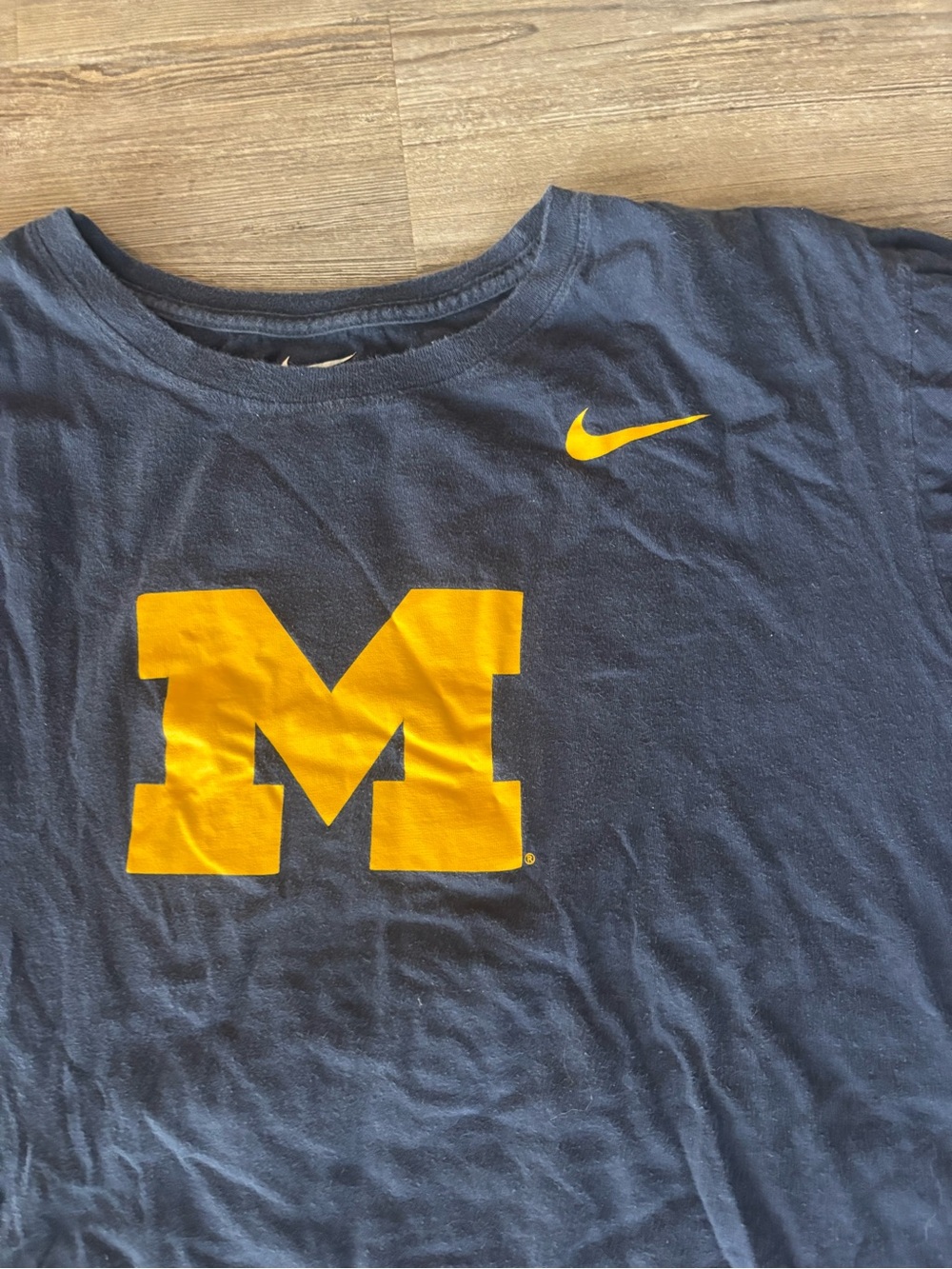 Nike Kids Navy and Yellow Graphic T-Shirt